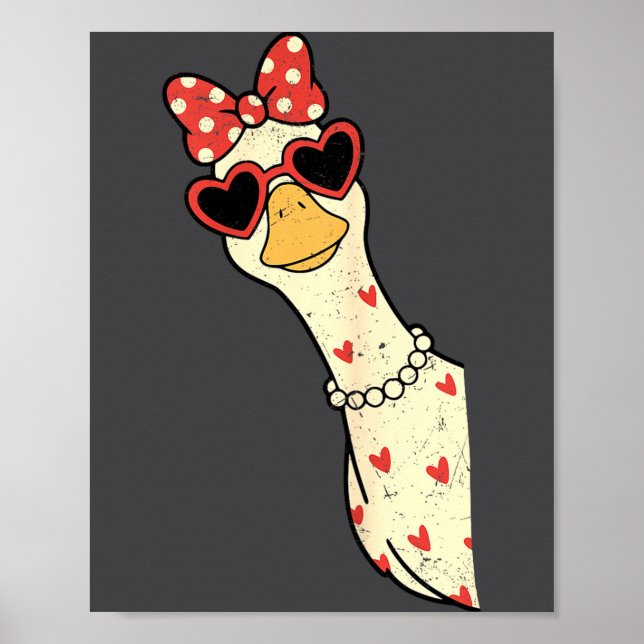 Poster Cute Goose Xoxo Be Mine Happy Valentine's Day Wome (Frente)