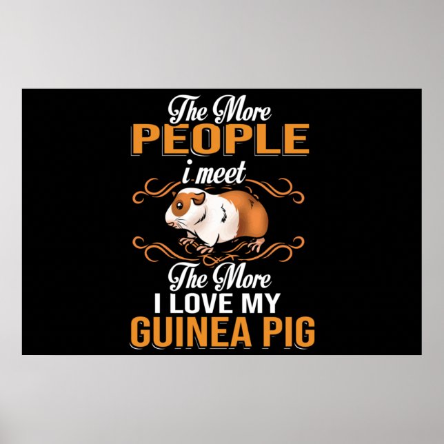 Poster Cute Guinea Pig Mom (Frente)