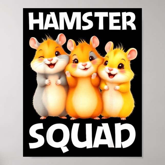 Poster Cute Hamster Design For Men Women Kids Dwarf Hamst (Frente)