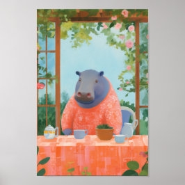 Poster Cute Hippo