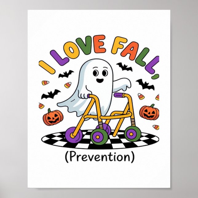Poster Cute I Love Quall Prevention Physical Therapy Ghos (Frente)