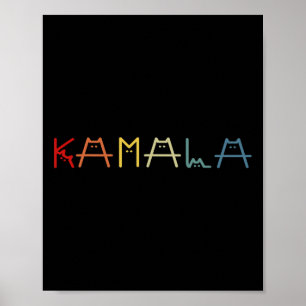 Poster Cute Kamala Harris Cat Vintage deixa positivo