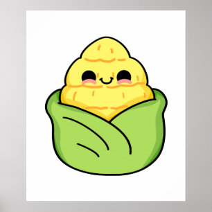 Poster Cute Kawaii Baby Corn