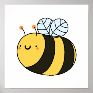 Poster Cute Kawaii Bumble Bee