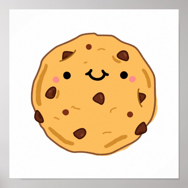 Poster Cute Kawaii Cookie (Frente)