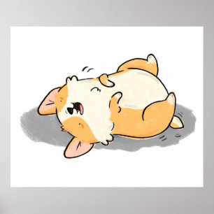 Poster Cute Kawaii Corgi Dog