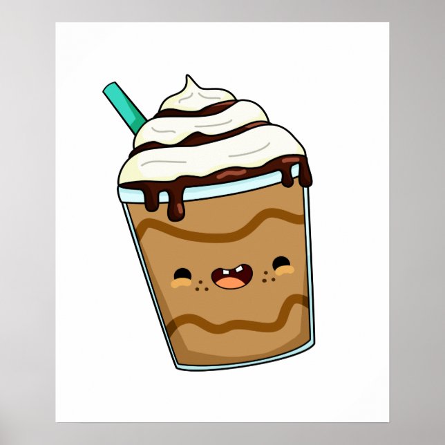 Poster Cute Kawaii Frappuccino (Frente)