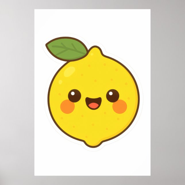 Poster Cute Kawaii Lemon (Frente)