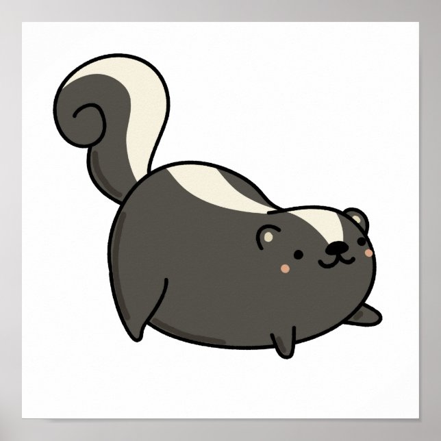 Poster Cute Kawaii Skunk (Frente)