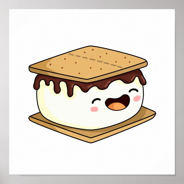 Poster Cute Kawaii Smore (Frente)