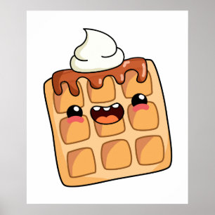 Poster Cute Kawaii Waffle