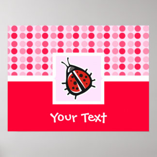 Póster Cute Ladybug