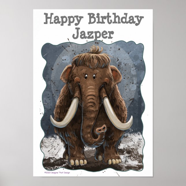 Poster Cute Mastodon (Frente)