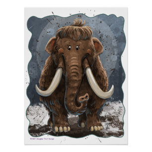 Póster Cute Mastodon