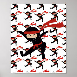 Poster Cute Ninja Ninjas