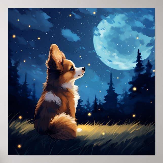 Poster Cute Pembroke Welsh Corgi (Frente)