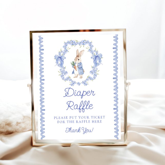 Poster Cute Peter Rabbit Fralda Raffle (Criador carregado)