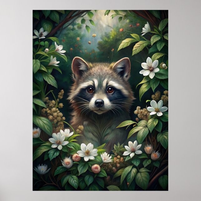 Poster Cute Raccoon (Frente)