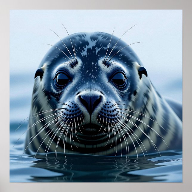 Poster Cute Seal Close up (Frente)