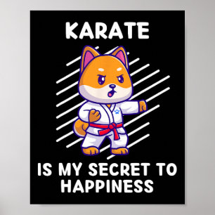 Poster Cute Shi Inu Karate É Meu Segredo Para Felicidade 