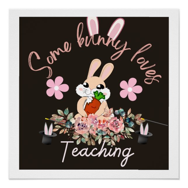Póster Cute some bunny loves teaching mug (Frente)