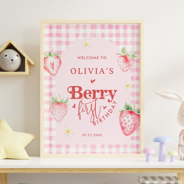 Poster Cute Strawberry Daisy Berry Primeira Foto: Brithda (Criador carregado)