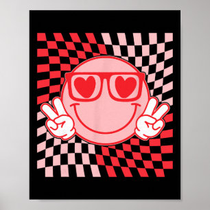Poster Cute Vibrações de Dia dos Namorados Groovy Dia dos