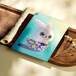 Póster Cute Wildlife Of Spring Guardian: Bunny in Bloom