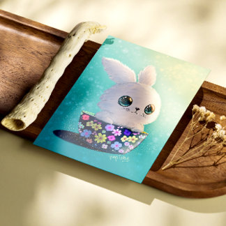 Póster Cute Wildlife Of Spring Guardian: Bunny in Bloom