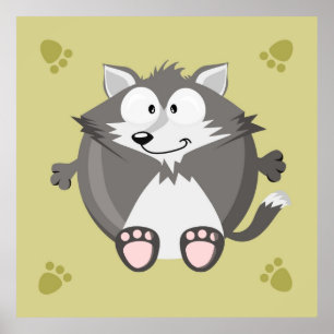Póster Cute wolf