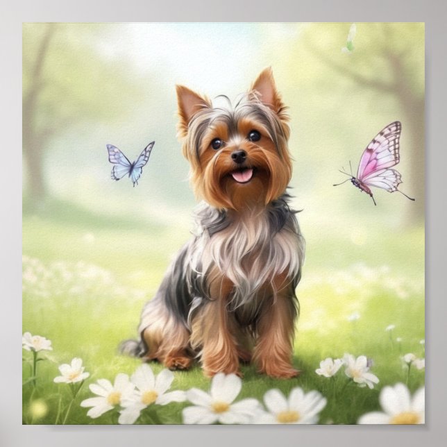 Poster Cute Yorkshire Terrier (Frente)