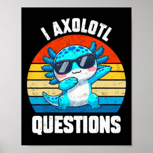 Poster Cutei Axolotl questiona crianças adolescentes Meni