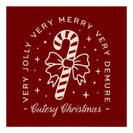 Póster Cutesy Natal pré-desidratado arco de cana doce ver