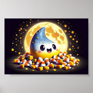 Poster Cutie de milho doce - Arte de caráter de Halloween