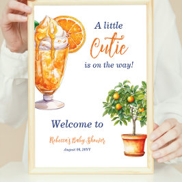 Poster Cutie Orange Citrus Summer Chá de fraldas