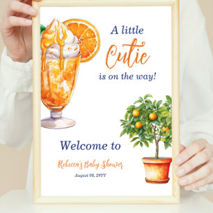Poster Cutie Orange Citrus Summer Chá de fraldas
