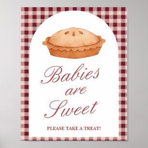 Poster Cutie Pie Chá de fraldas Sweet Tret Sign