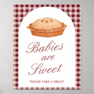 Poster Cutie Pie Chá de fraldas Sweet Tret Sign