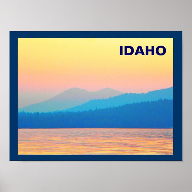 Póster Cyan e Salmon Sunset (Frente)