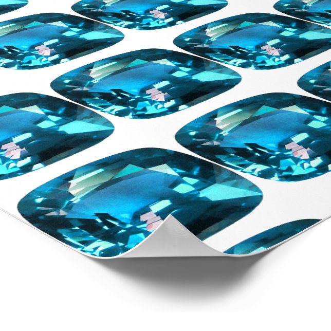 Poster Cyan Sky Blue (Borda)