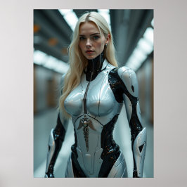 Poster Cyber Aphrodite: Chrome Beauty