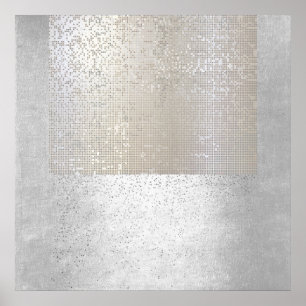 Poster Cyber Binário Geométrico de Arte Abstrato Modern
