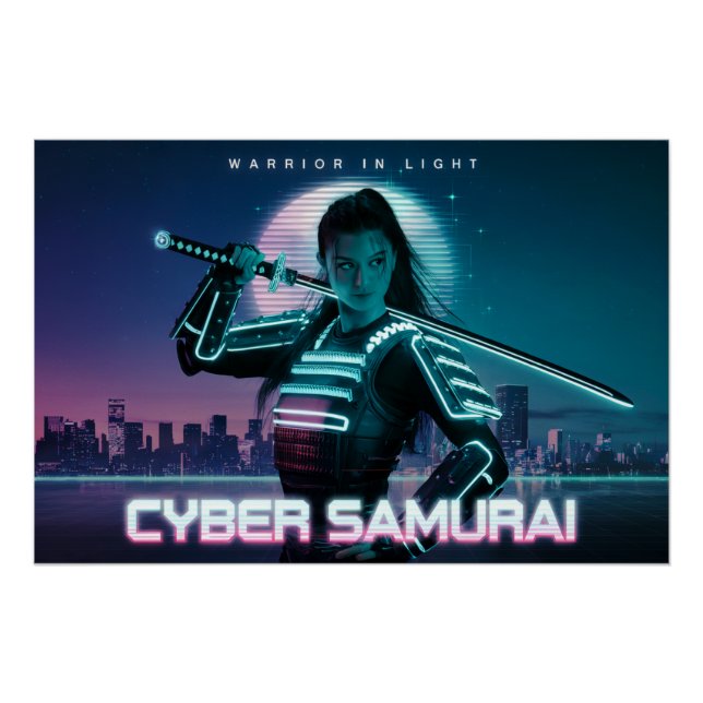 Póster Cyber Samurai: Warrior in Light (Frente)