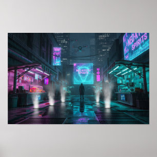 Poster Cyberpunk Alleyway