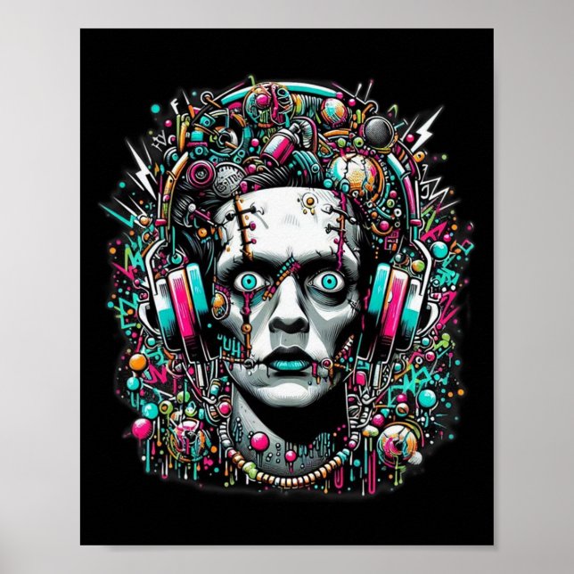 Poster Cyberpunk Bride Frankenstein (Frente)
