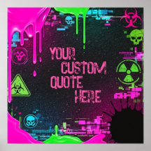 Cyberpunk Glitk Biohazard - Arte Personalizada de