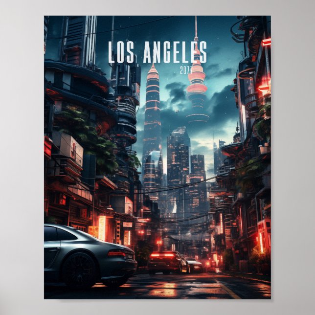 Poster Cyberpunk Los Angeles (Frente)