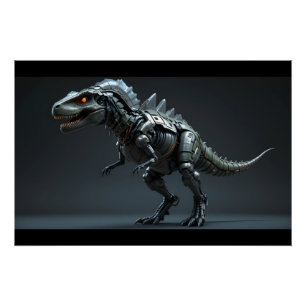 Póster Cyborg Dinosaur Render