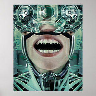 Poster Cyborg na cirurgia da arte digital
