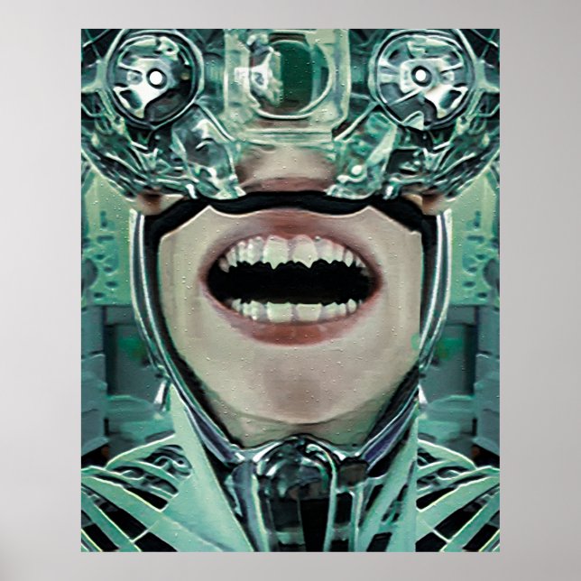 Poster Cyborg na cirurgia da arte digital (Frente)